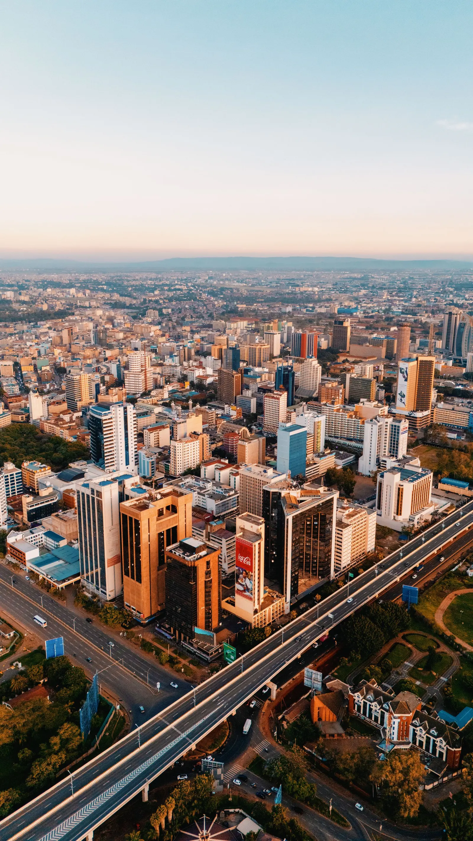 Aerial view of Nairobi
