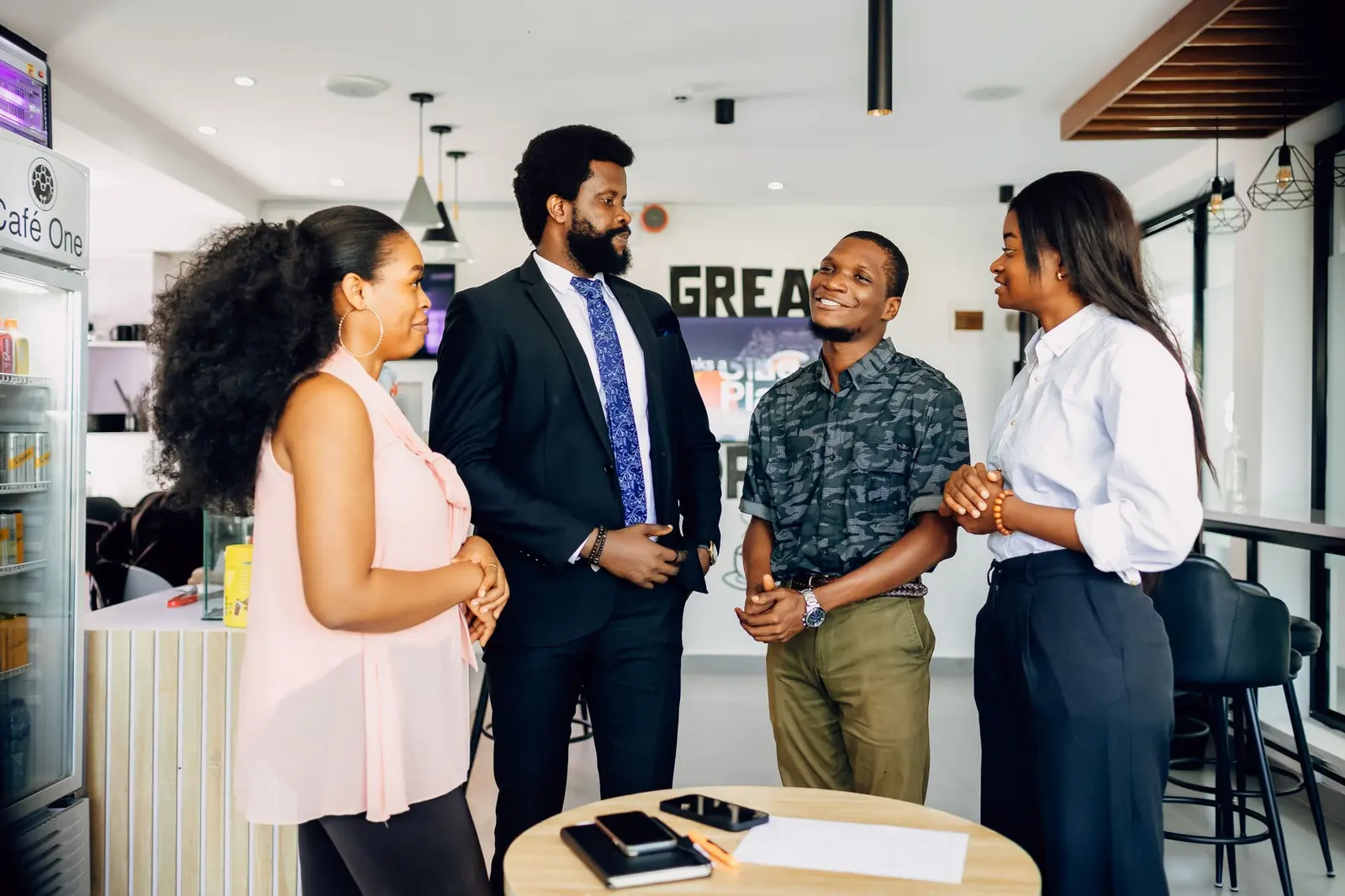 A Nairobi business team reviewing their new online shop