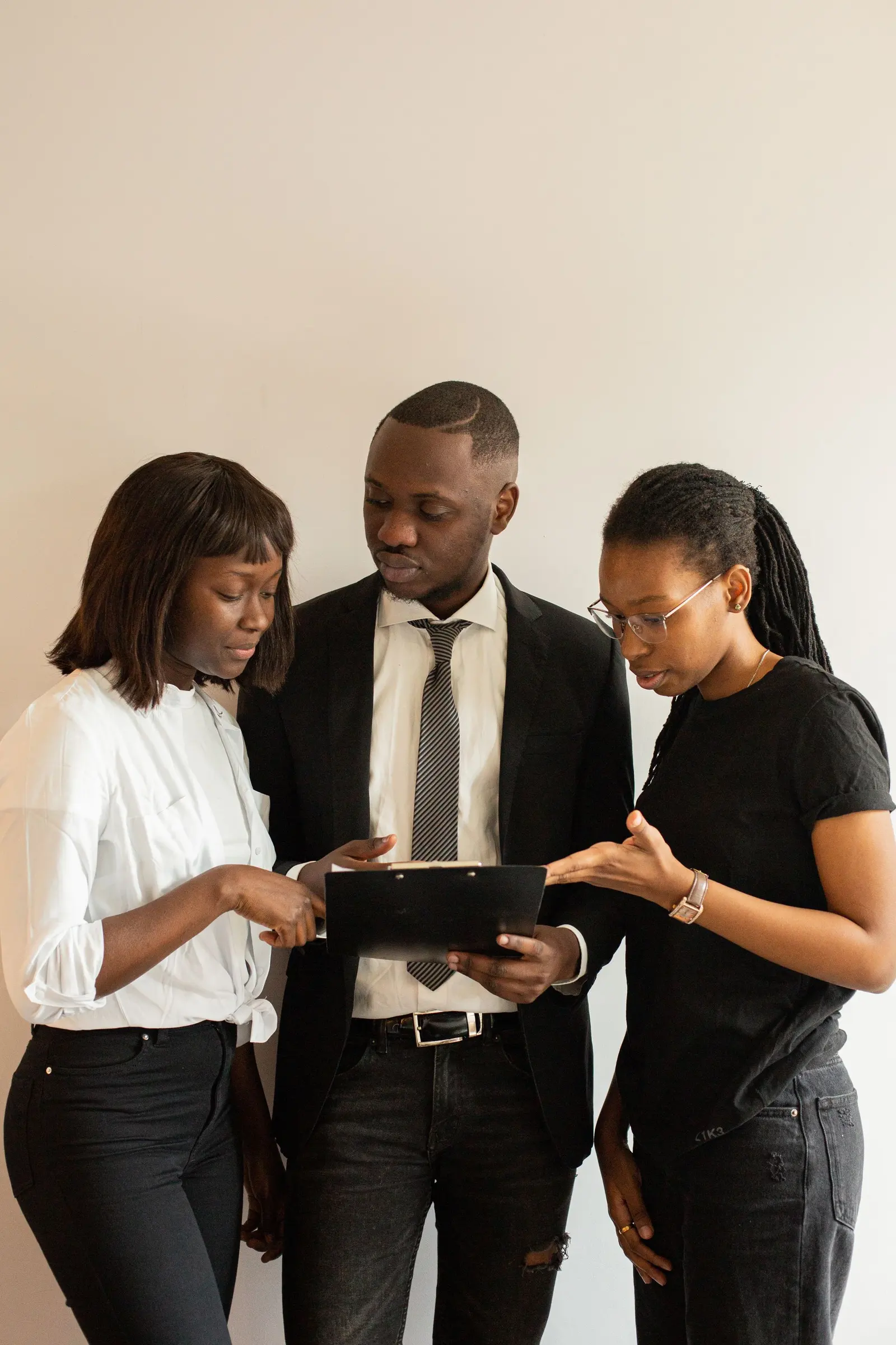 Team in Nairobi reviewing a website plan together
