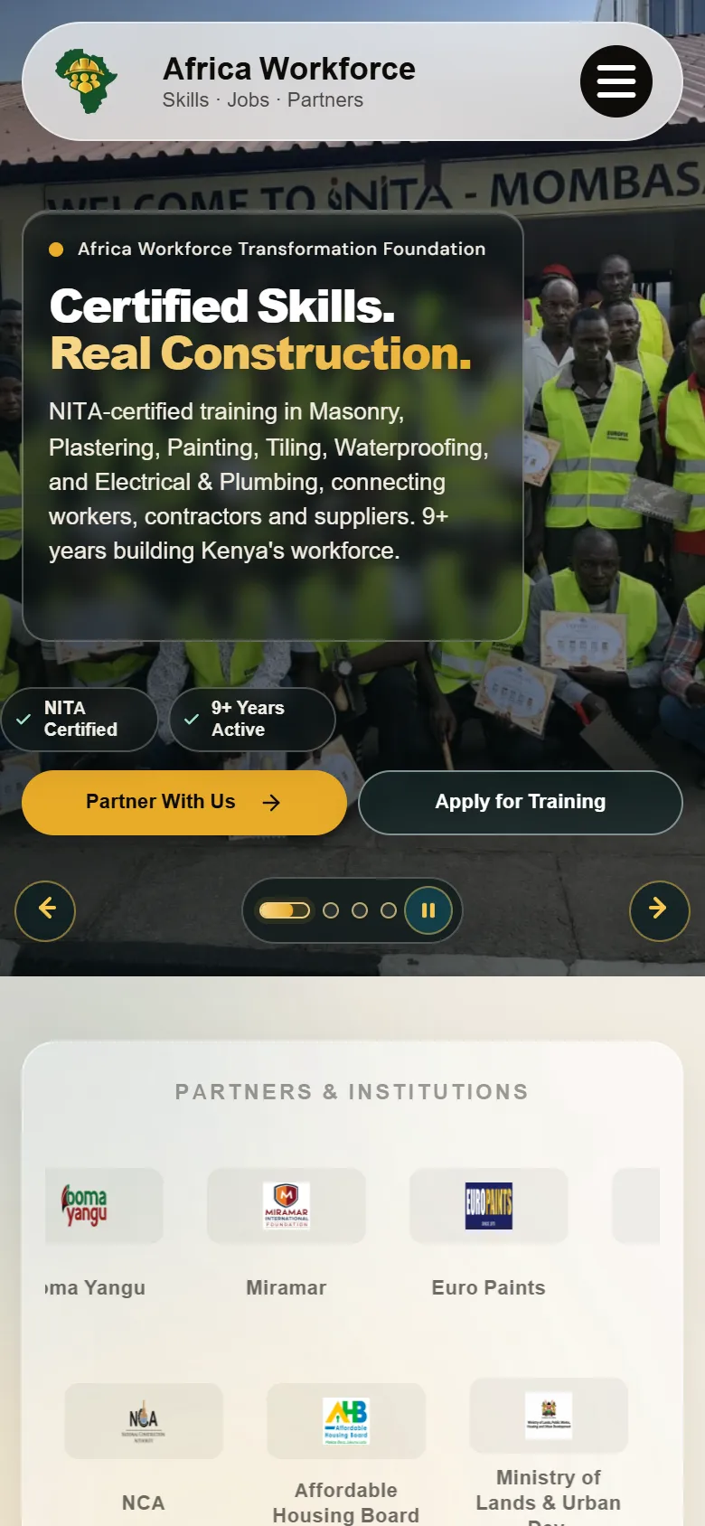 Africa Workforce on a phone