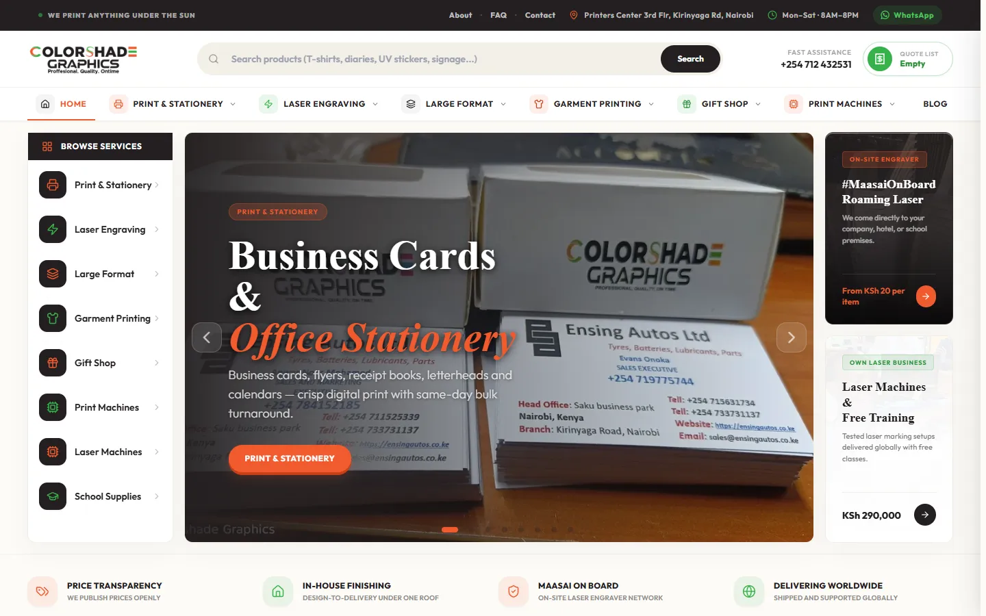 Colorshade Graphics homepage